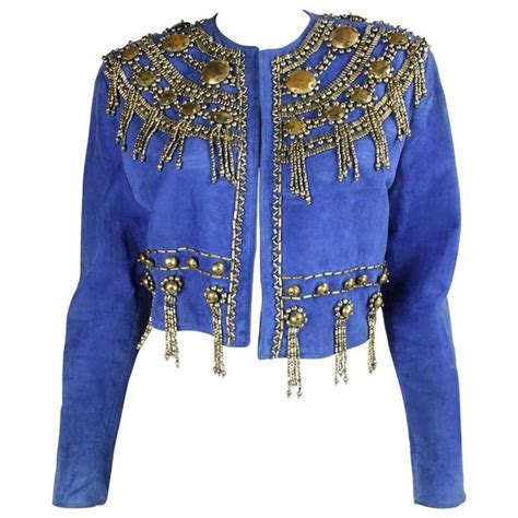 gianni versace vintage men blue suede jackets|blue GIANNI VERSACE Men Jackets .